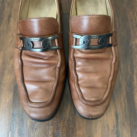 TOD\'S Mens Kate Chain Penny Loafer in Cognac Leather main image 13